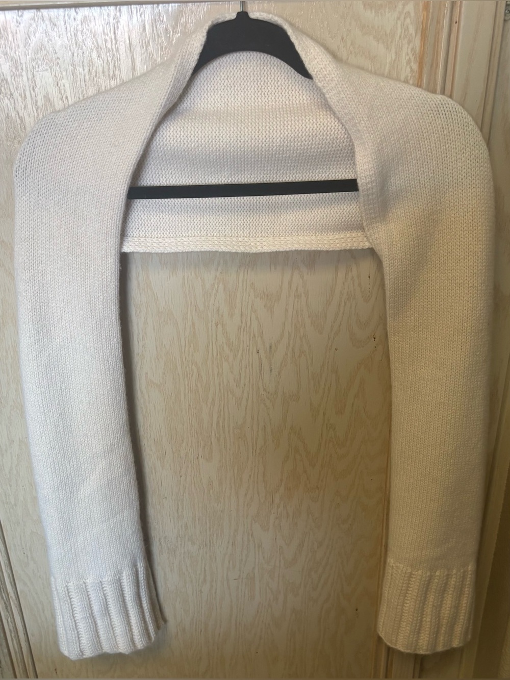 TSE 100% Puré Cashmere Knit Scarf Ivory Cream 11x62” Quiet Luxury‎